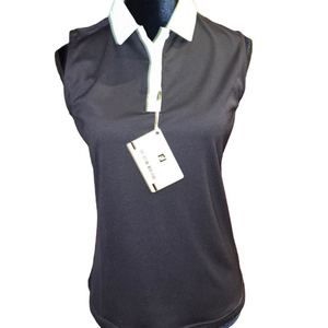 FJ Women's Sleeveless Polo Shirt in Navy - New with Tags size small